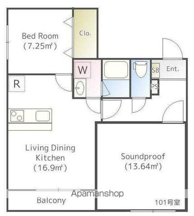 東京都杉並区荻窪1丁目の賃貸マンションの間取り