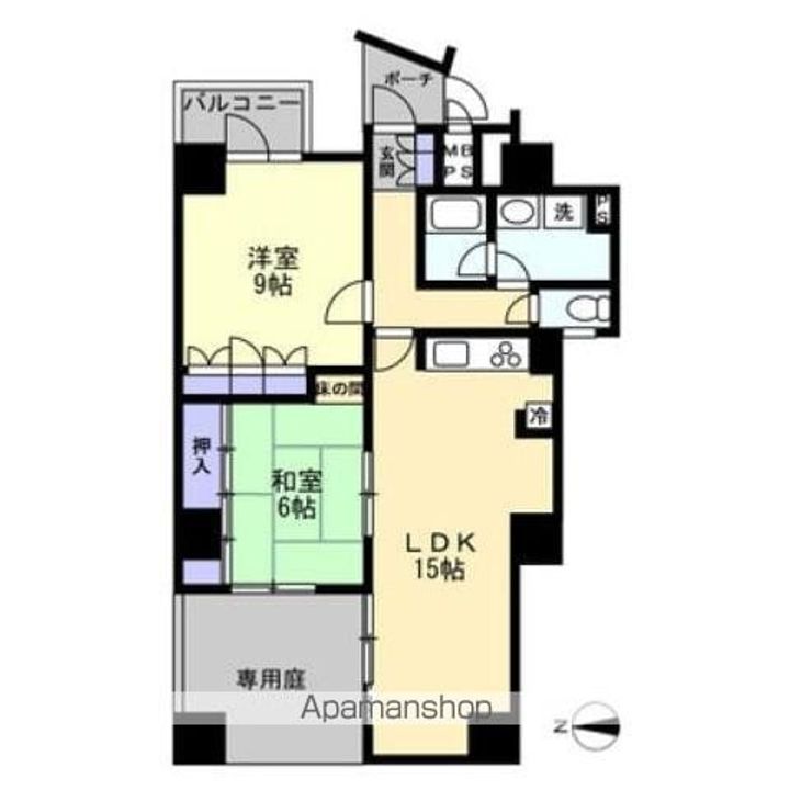香川県高松市観光通1丁目の賃貸マンションの間取り