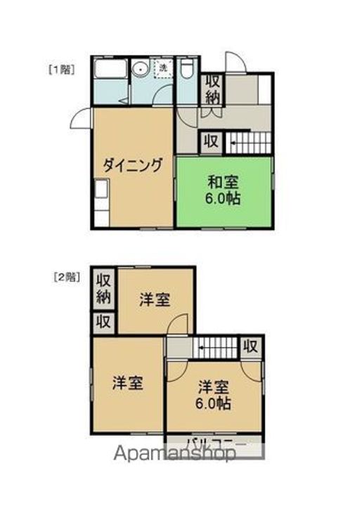 香川県丸亀市郡家町(一戸建)の賃貸物件戸建ての間取り