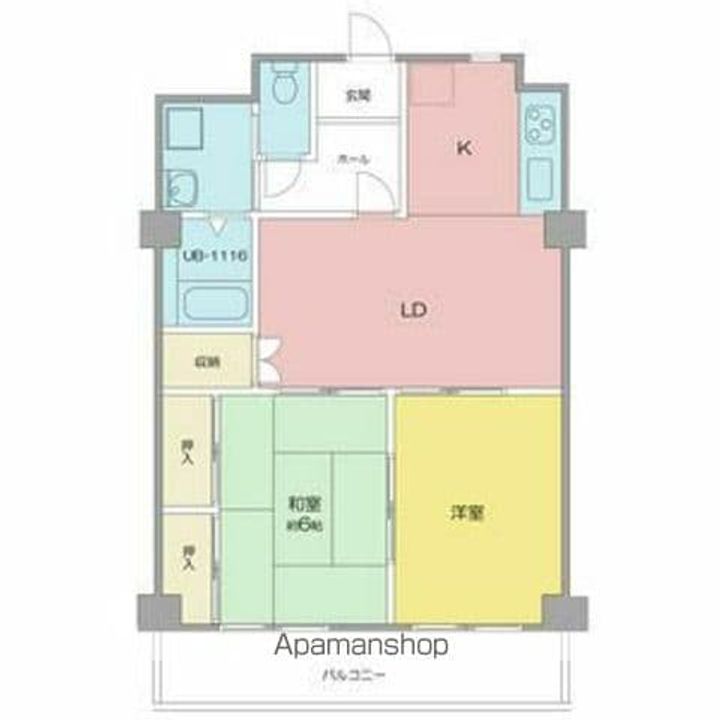 愛知県名古屋市西区貴生町の賃貸マンション303の間取り