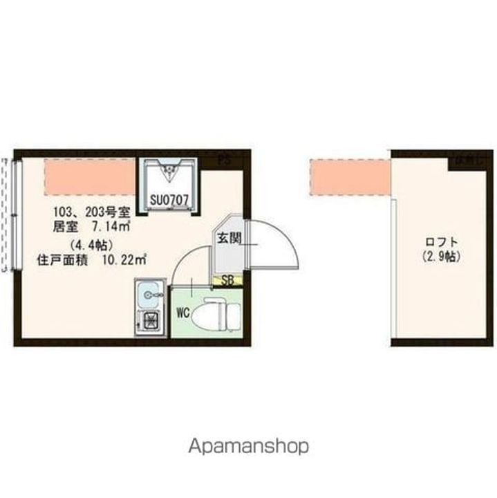 スクリーア永福203号室の間取り