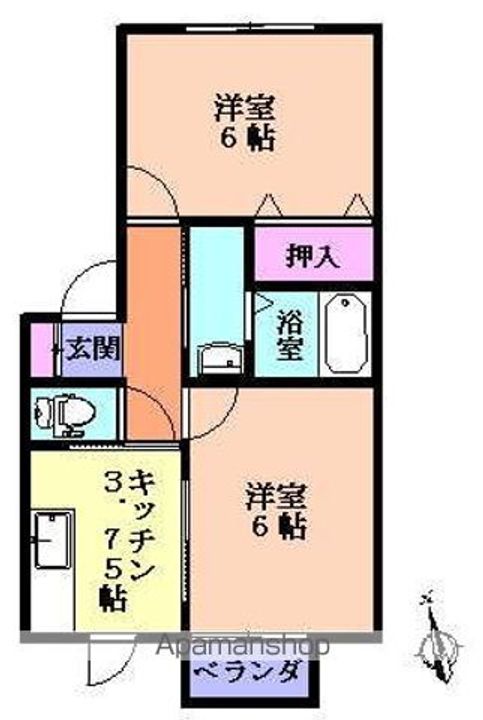 サニープレイスA201の間取り