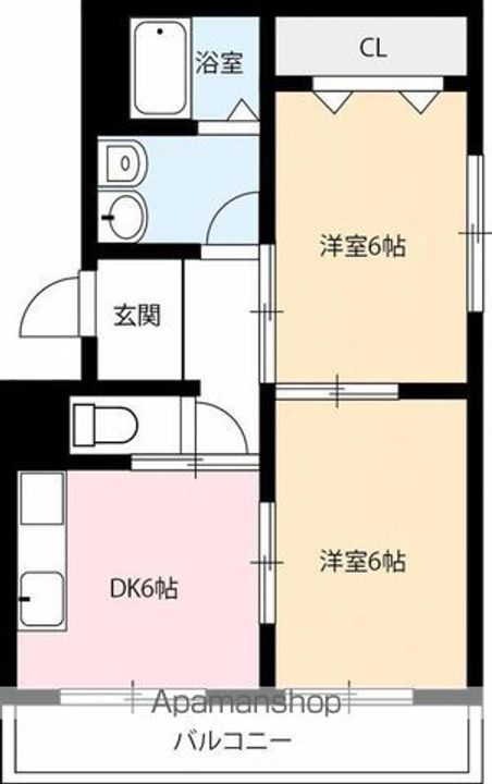 カーサ仏生山Ⅴの間取り