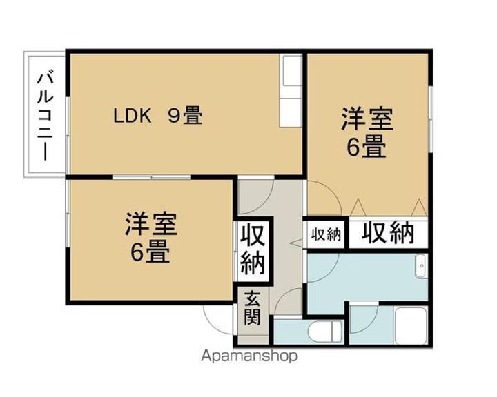 セジュールME諏訪B棟103の間取り