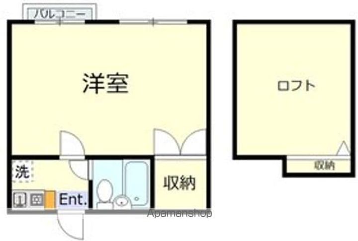 東京都世田谷区若林1丁目の賃貸アパートの間取り