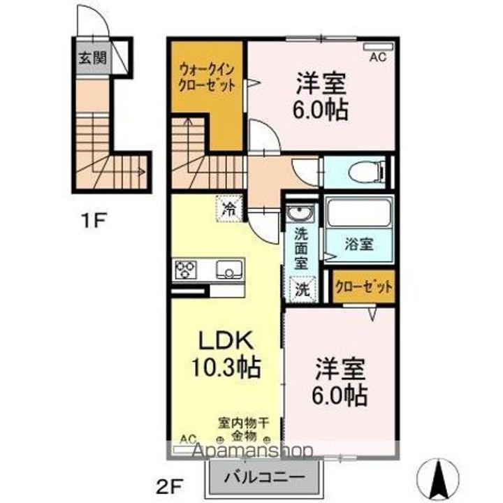 リーブルⅠ A棟の間取り