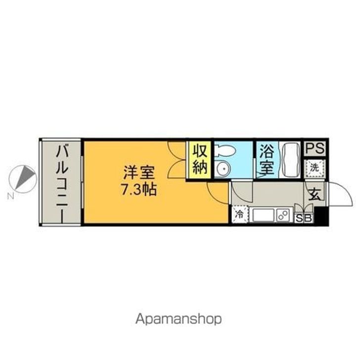 福岡県福岡市南区塩原2丁目の賃貸マンションの間取り