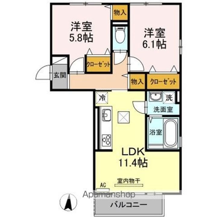 サンライズ豊益 築港町の間取り