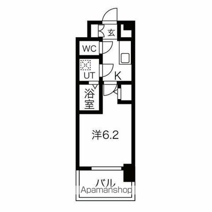 愛知県名古屋市中区富士見町の賃貸マンション1105の間取り