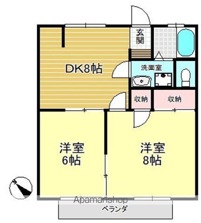 神奈川県川崎市宮前区馬絹4丁目の賃貸アパートの間取り