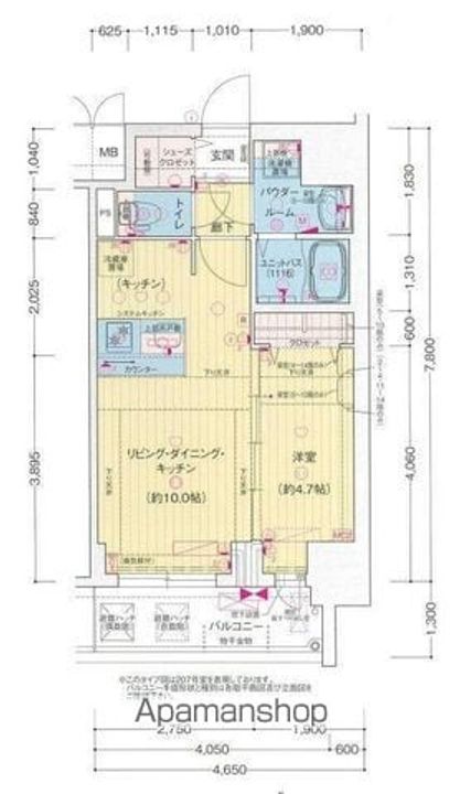 愛知県名古屋市千種区仲田2丁目の賃貸マンションの間取り