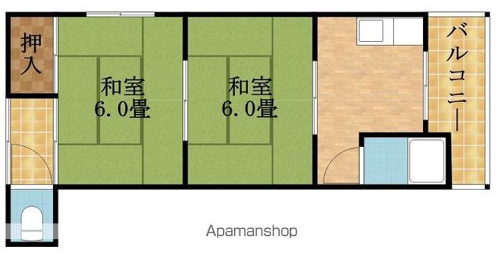 池田文化9号棟68の間取り
