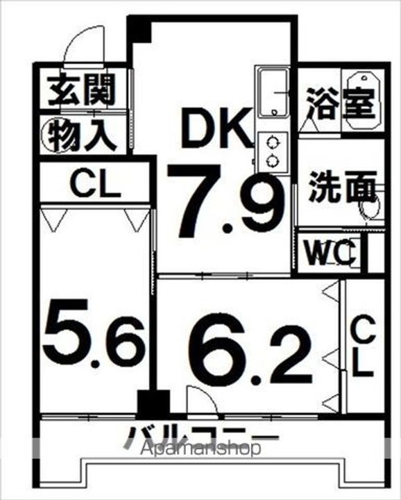 マンションふるさと館205の間取り