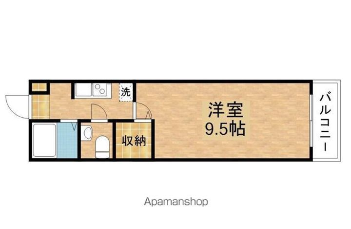 滋賀県東近江市東沖野1丁目の賃貸アパートの間取り