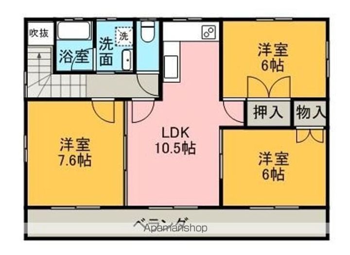 クレセントパレスB2の間取り
