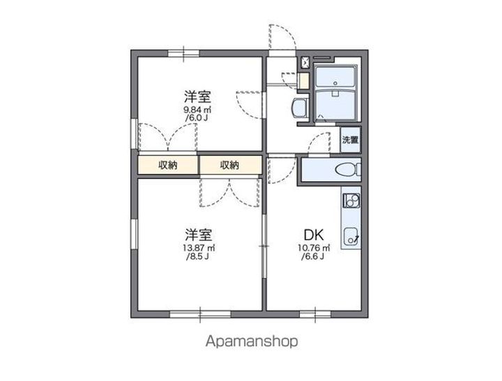 レオパレスCAPTAINの間取り