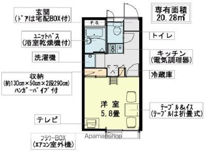 レオパレスあすわ101の間取り