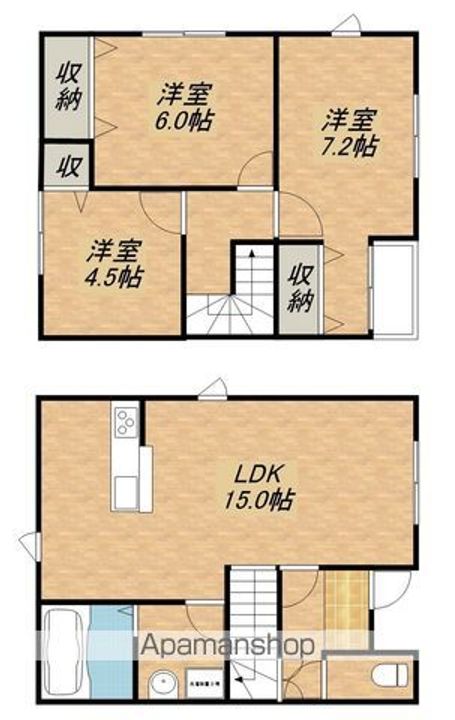 滋賀県甲賀市水口町東名坂(一戸建)の賃貸物件の間取り
