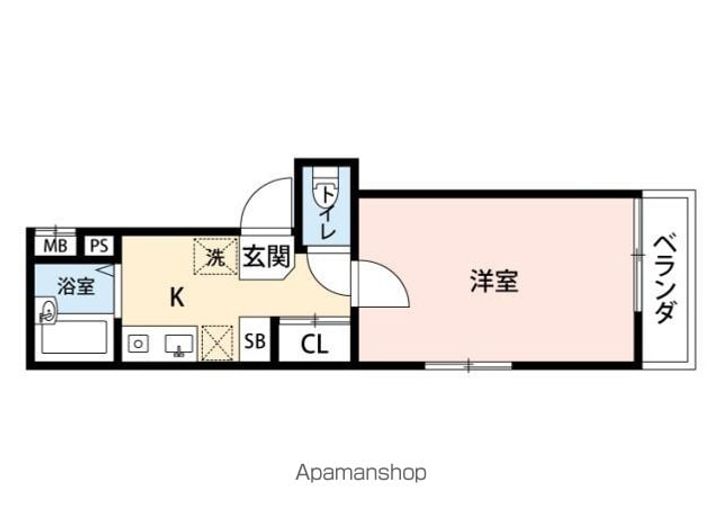 ルミエールカーナ301号室の間取り