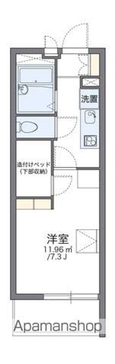 レオパレス笹口206の間取り