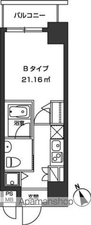 東京都港区西新橋2丁目の賃貸マンションの間取り