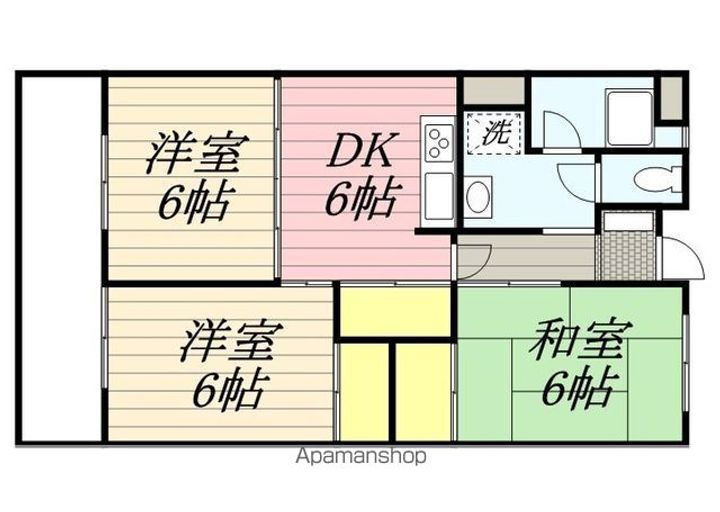 第2三城ハイツ505の間取り