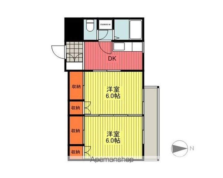 陣場中央ビル306の間取り