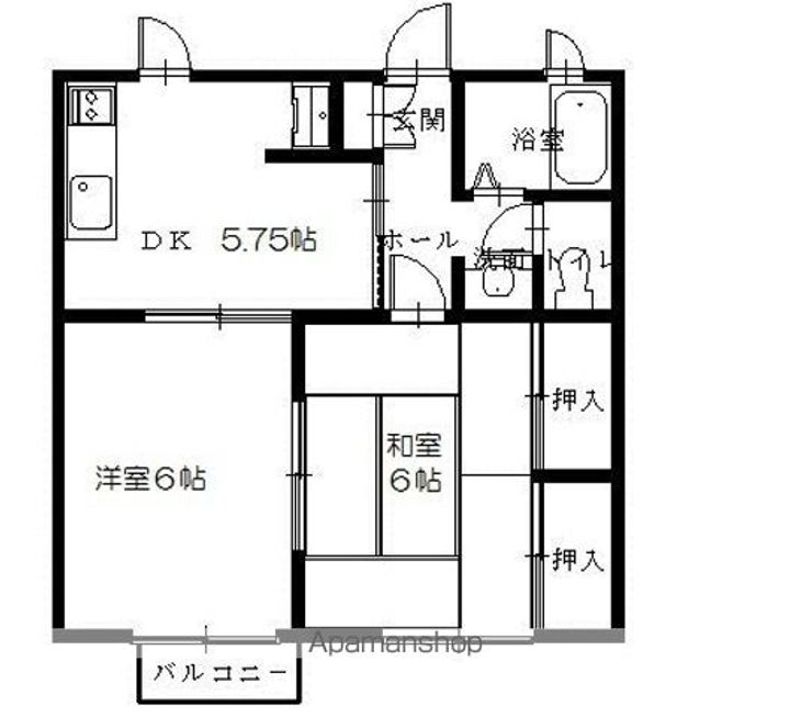 サクラハウス202の間取り