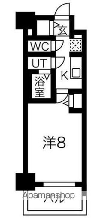 メイクス高岳203号室の間取り