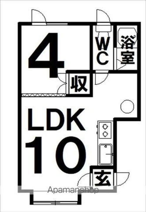 ノースハイムB102の間取り