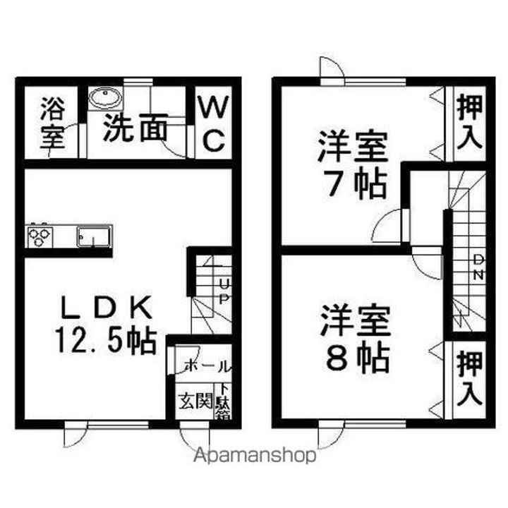 スーパーハイム北央1-1の間取り
