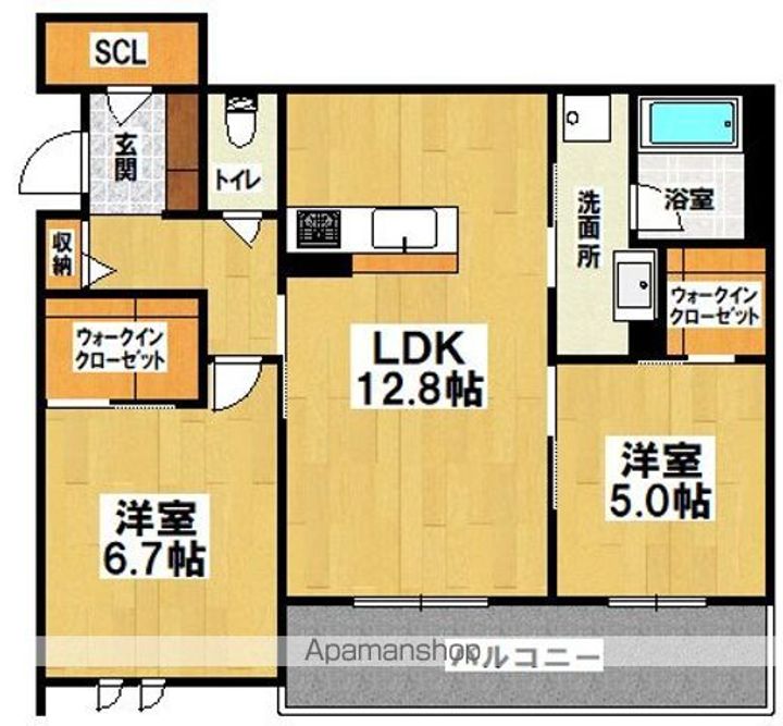 シャーメゾンGRANDLEAPの間取り
