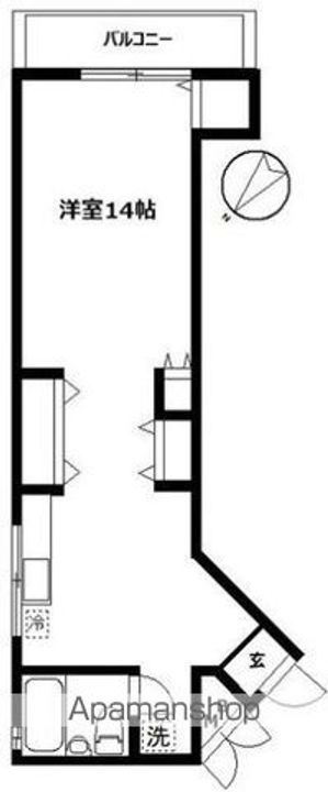 東京都中野区中央2丁目の賃貸マンションの間取り