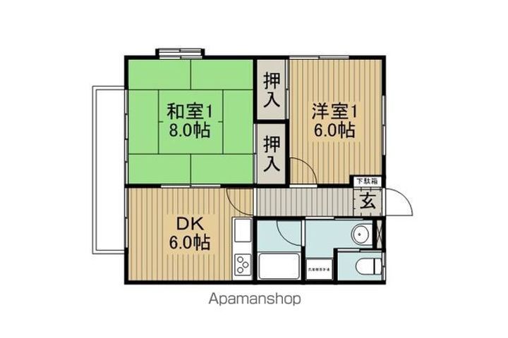 第2宮林ハイツ201の間取り