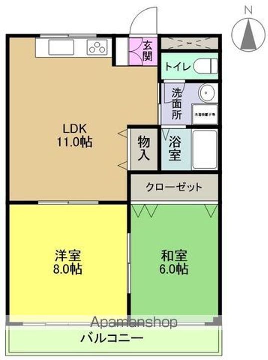森谷マンション102の間取り