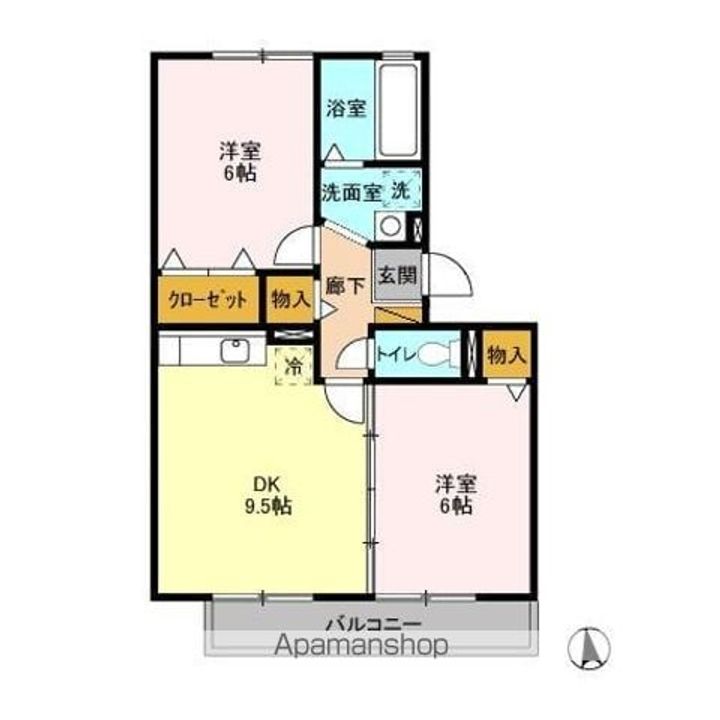 ラ ルーナ Aの間取り