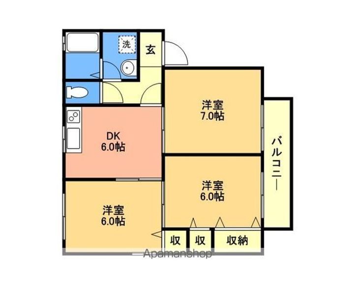 メゾン悠悠B205の間取り