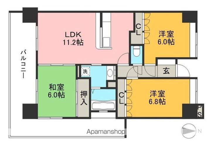 サーパス新田の間取り