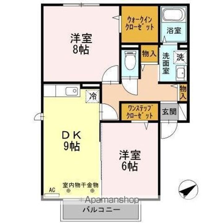 イーストヒルズ高松 Dの間取り