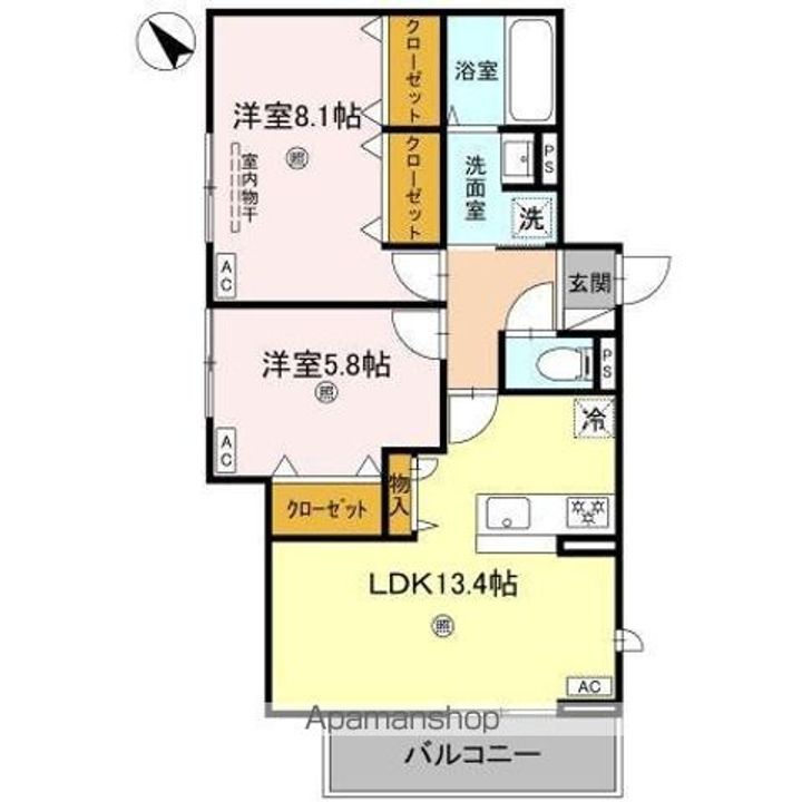 D-ROOM吉身の間取り