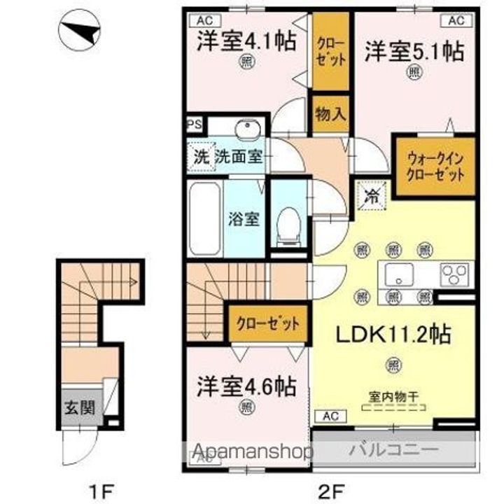 ラ・フルールII203の間取り