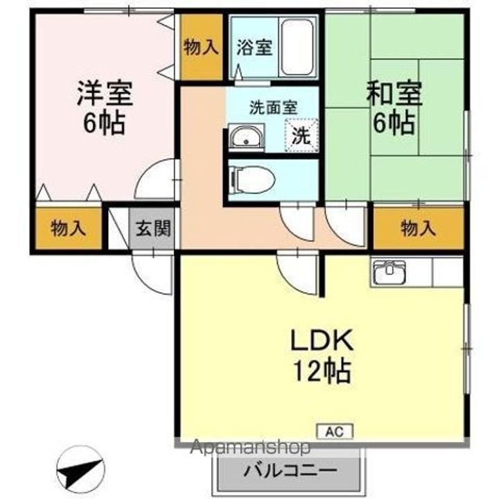 セジュール島田 B棟の間取り