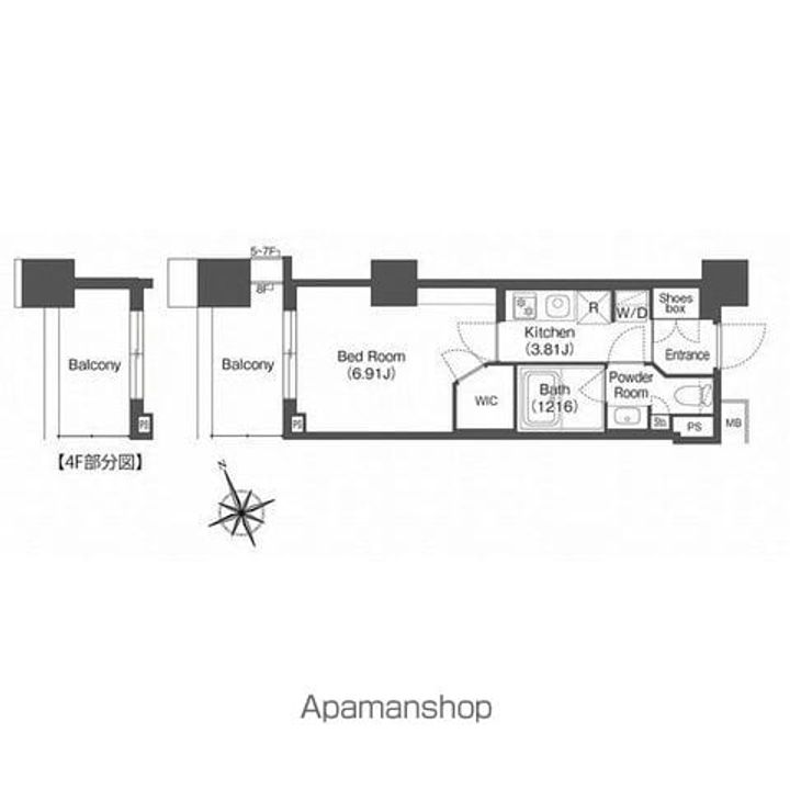 東京都杉並区西荻南3丁目の賃貸マンションの間取り