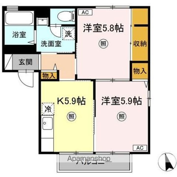 プリンス Bの間取り