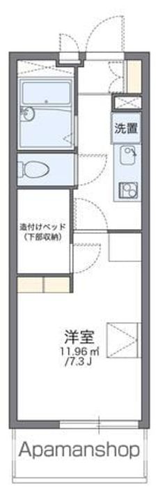 レオパレスメルベーユ SOGAの間取り