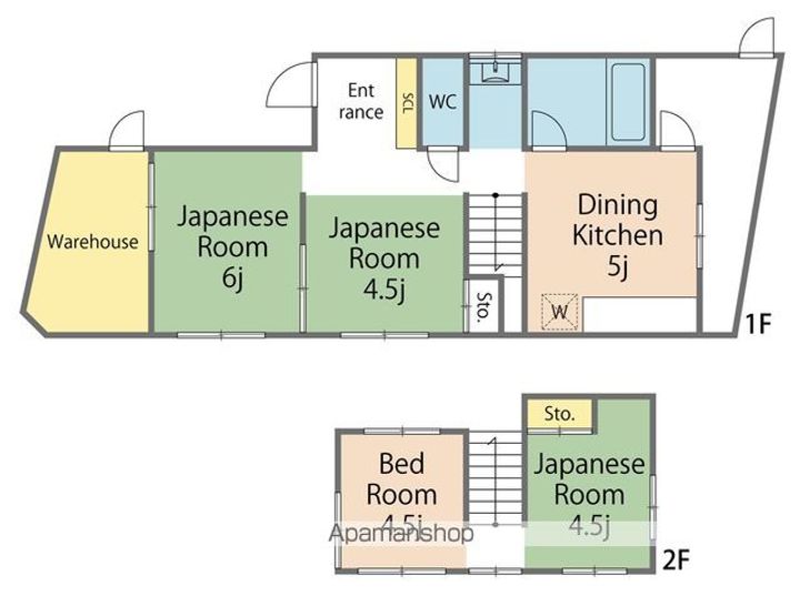 徳島県鳴門市大津町矢倉字西の越(一戸建)の賃貸物件戸建ての間取り