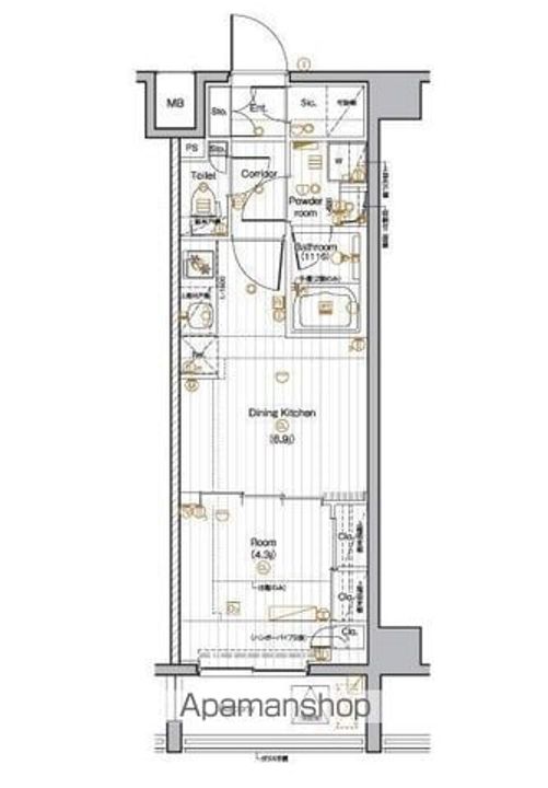 PREMIUM CUBE 池袋本町の間取り