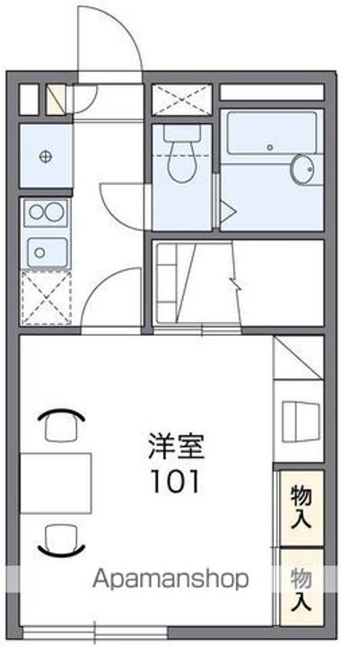 レオパレスSEASIDEⅢ203の間取り