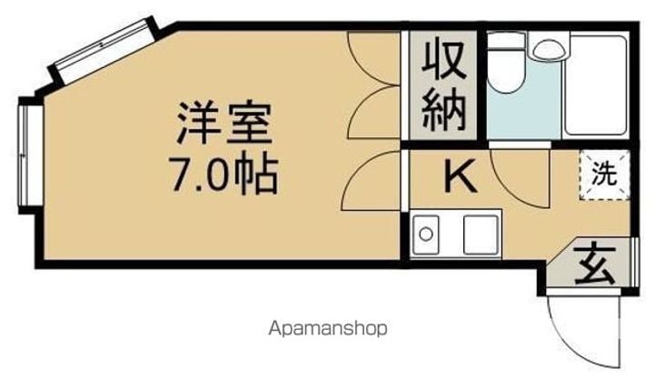 東京都杉並区阿佐谷南2丁目の賃貸アパートの間取り
