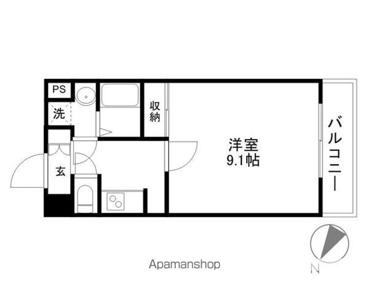 滋賀県大津市大萱1丁目の賃貸マンションの間取り